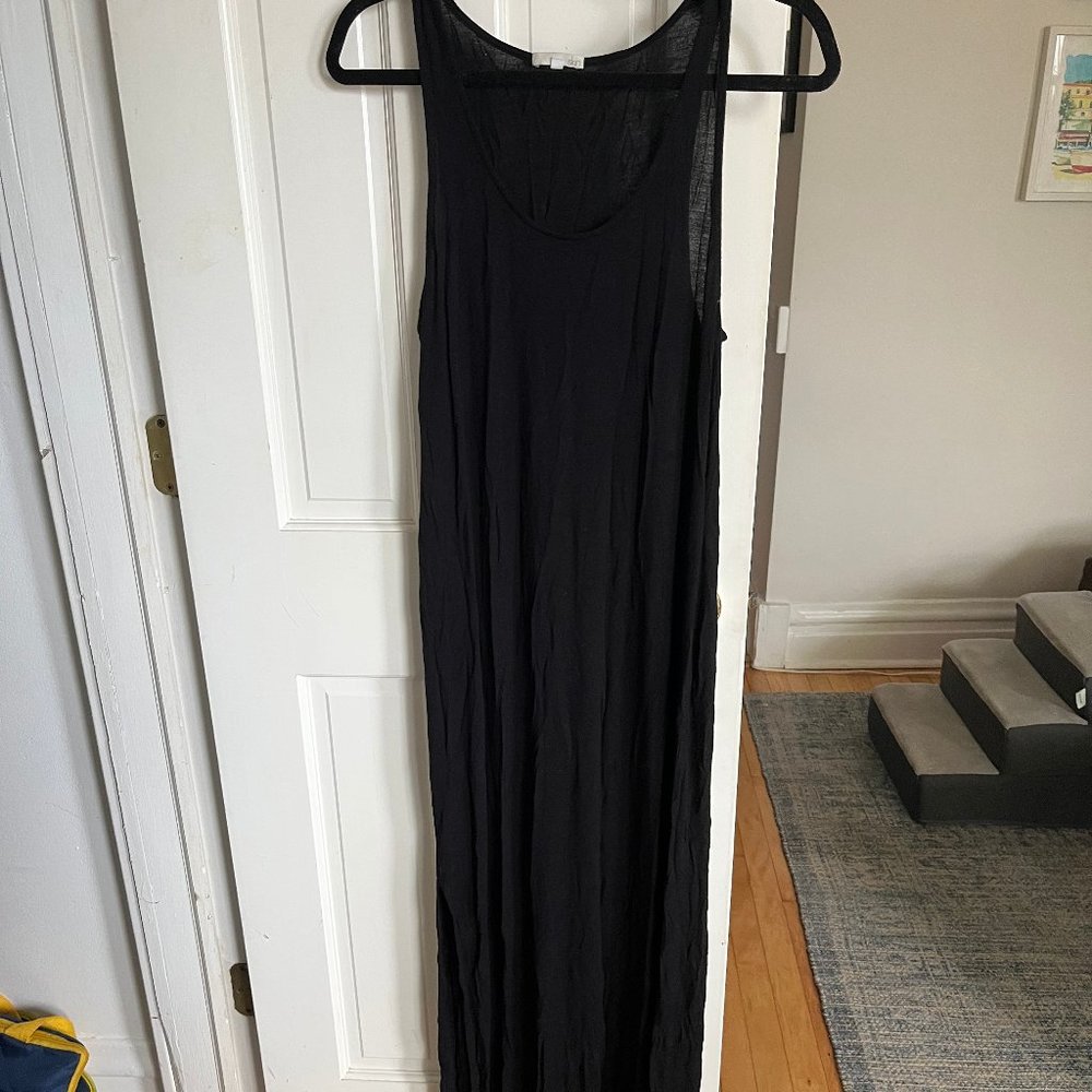Skin Black maxi dress with slits on both sides